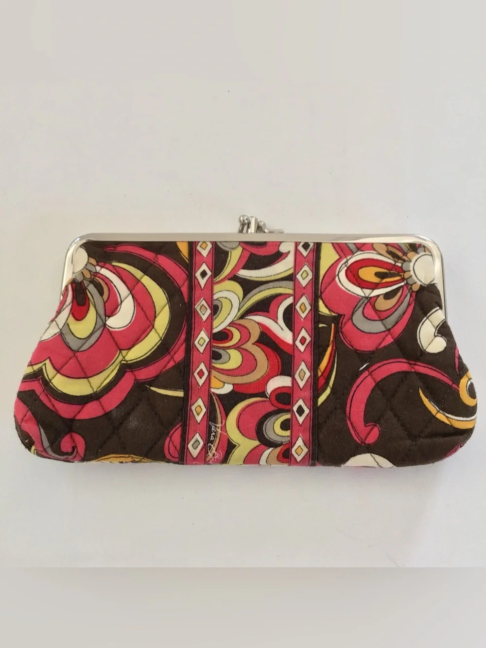 Vera Bradley Puccini Quilted Double Kiss Lock Wallet - Picture 5 of 8